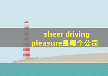 sheer driving pleasure是哪个公司